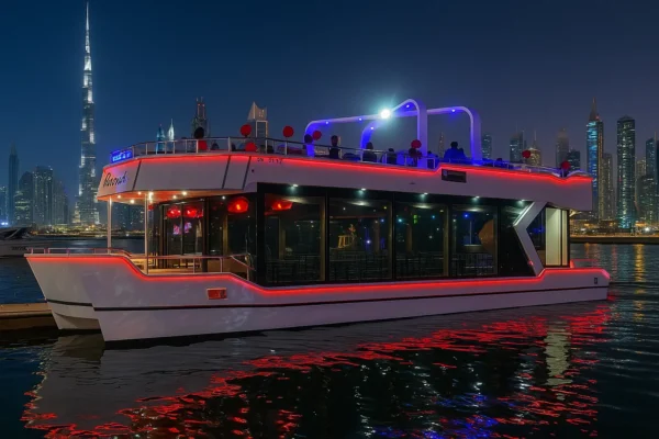 White Yacht Luxury Dhow Cruise - 5-Star Dubai Canal Yacht Dinner Cruise