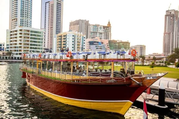 Wooden Glass Cruise Eid Marina Deal in Dubai - Royal Dhow Cruise