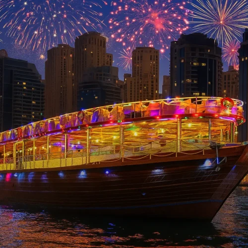 Basic Dhow Cruise Marina Dinner Package in Dubai