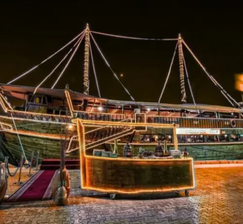 Mega Wooden Cruise Marina Deal in Dubai - Royal Dhow Cruise