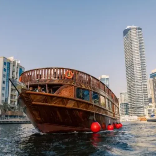 Five Star Wooden Cruise Marina Premium – Luxury Dubai Dhow Tour