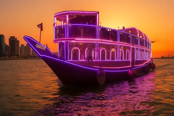 Sunset Dhow Cruise Creek Dubai Deal with Buffet Dinner