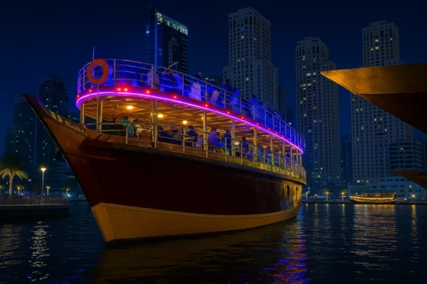 Wooden Glass Cruise Dubai Marina Deal - Royal Dhow Cruise